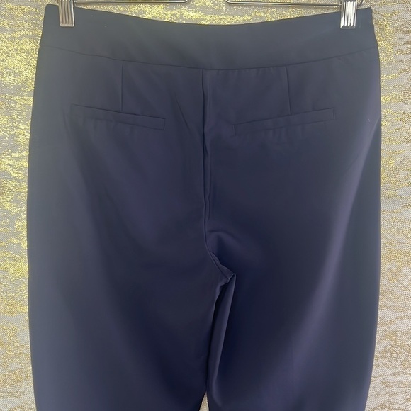 Sung Alfred Sung Navy Pull On High-Rise Capris Size 6 - Picture 6 of 12